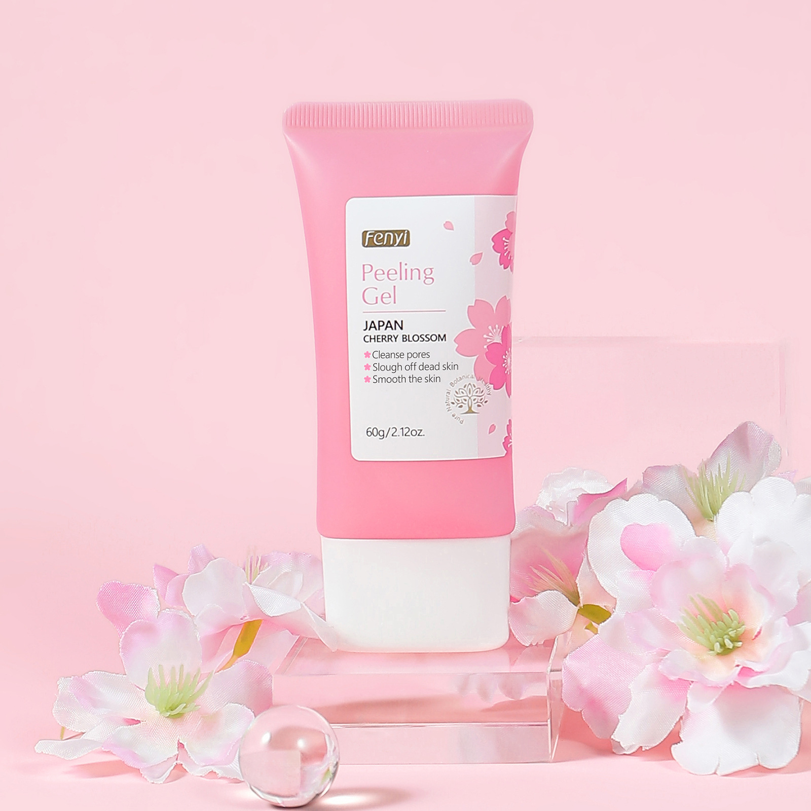 Cross-border Cherry Blossom Facial Cleansing Exfoliating Gel Hydrates, moisturizes and rejuvenates the face and body, exfoliating gel full figure