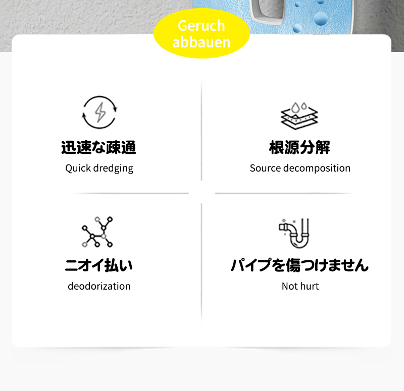 kamijo kitchen Dissolving unclogging agent liquid pipe unclogging agent from Japan regulates pipe unclogging pic 2