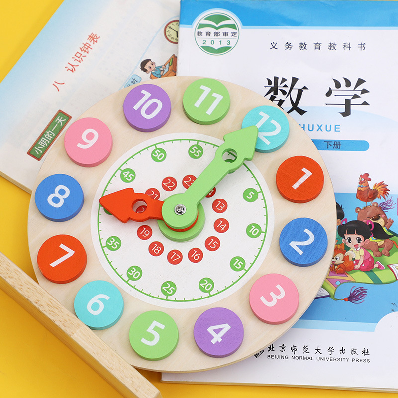 Wholesale of early education time clock toys, wooden digital clocks, children's alarm clocks, and educational clocks for toddlers details Picture
