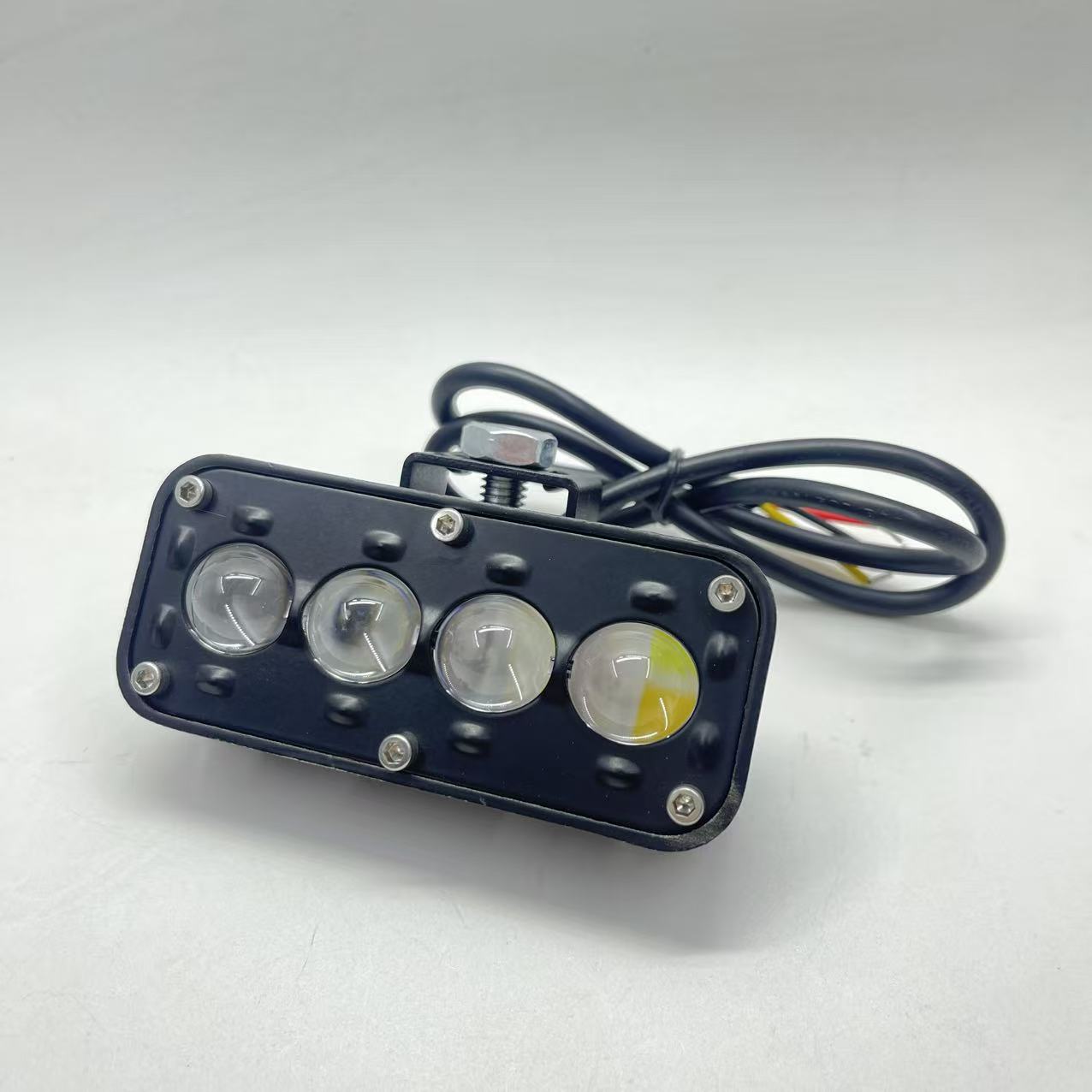 Motorcycle and electric vehicle LED square 6 8 10 beads high-brightness white and yellow dual-color high and low beam installation spotlights and headlamps pic 9