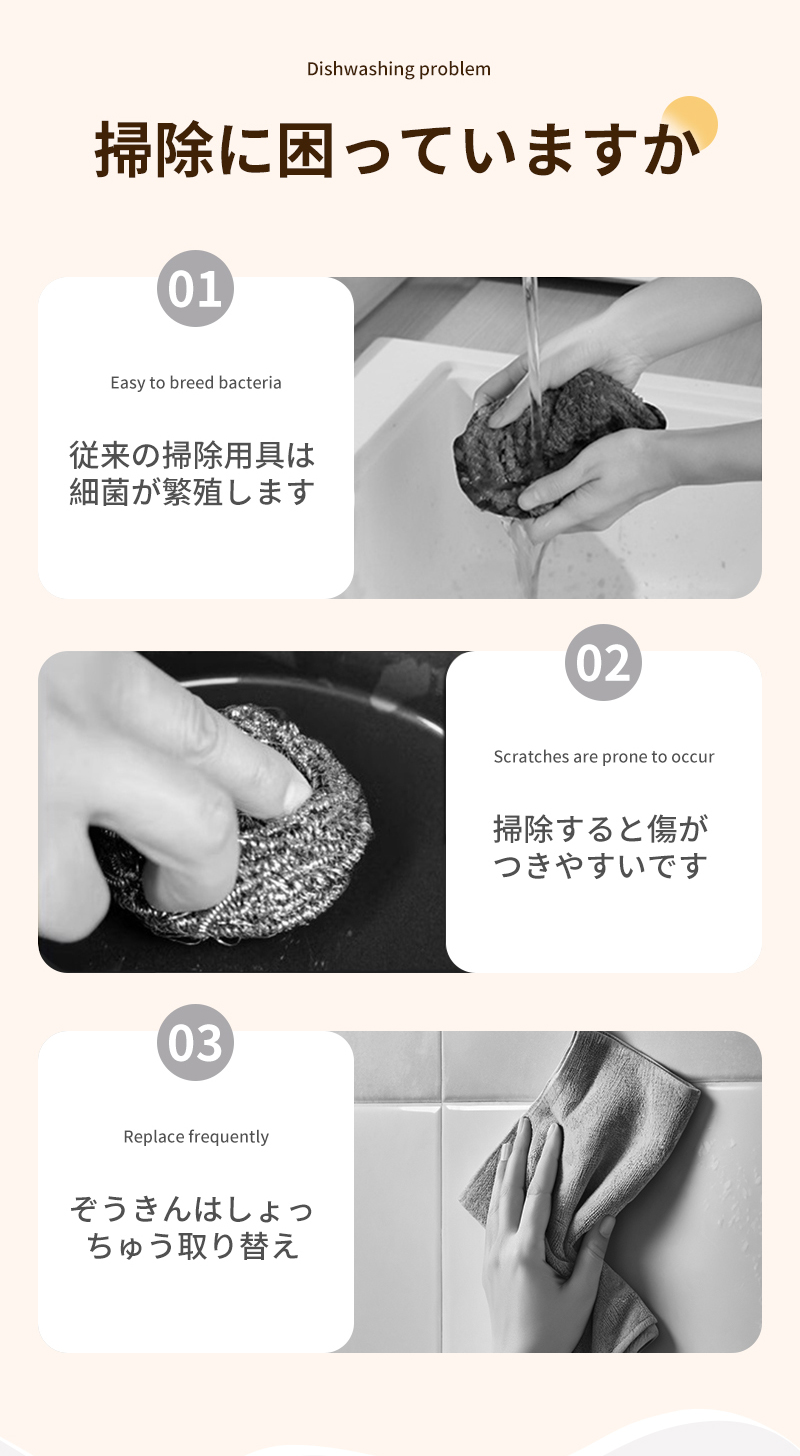 Kamijo日本进口擦镜子神器海绵擦浴室门玻璃水垢清洁魔力擦详情2