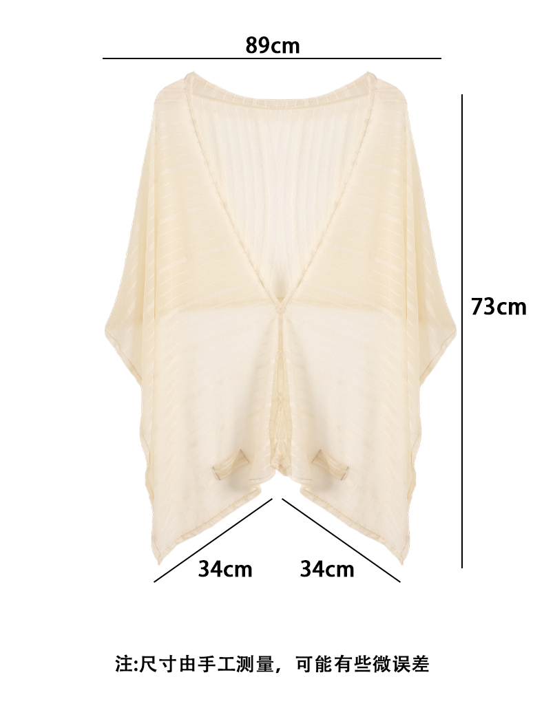 sasayama超轻量可多用防紫外线凉感纯色简约超薄透气防晒披肩详情12