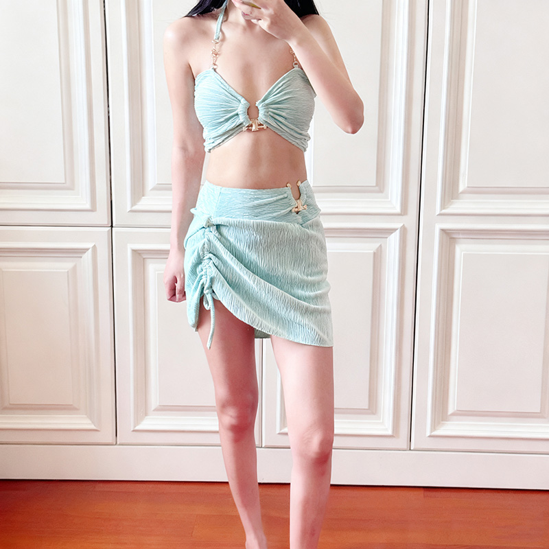 A New High-End And Sensual Bikini Three-Piece Set, A Slimming Backless Swimsuit For Women, Summer Seaside Vacation, Hot Spring details Picture