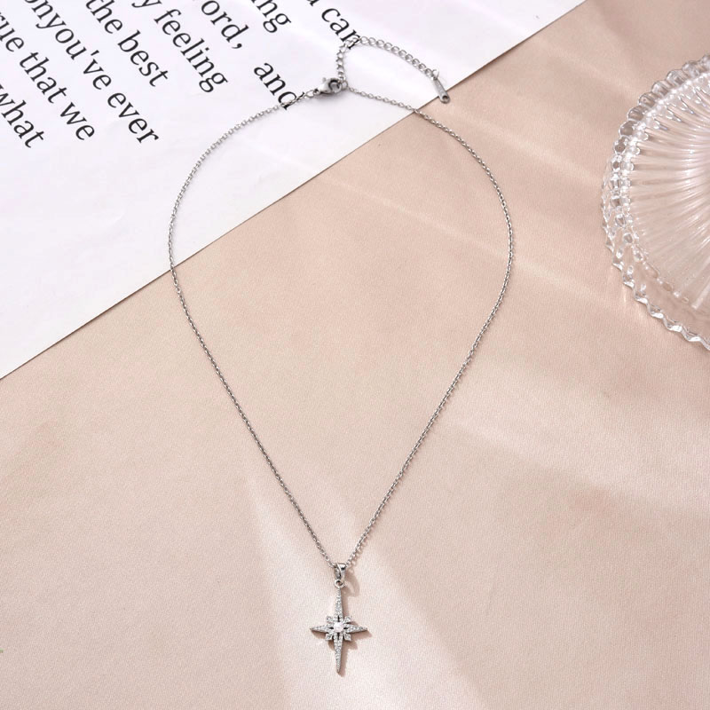 欧美跨境外贸新款铜镀真金十字架项链饰品简约吊坠东南亚潮流百搭镶锆石珍珠详情2