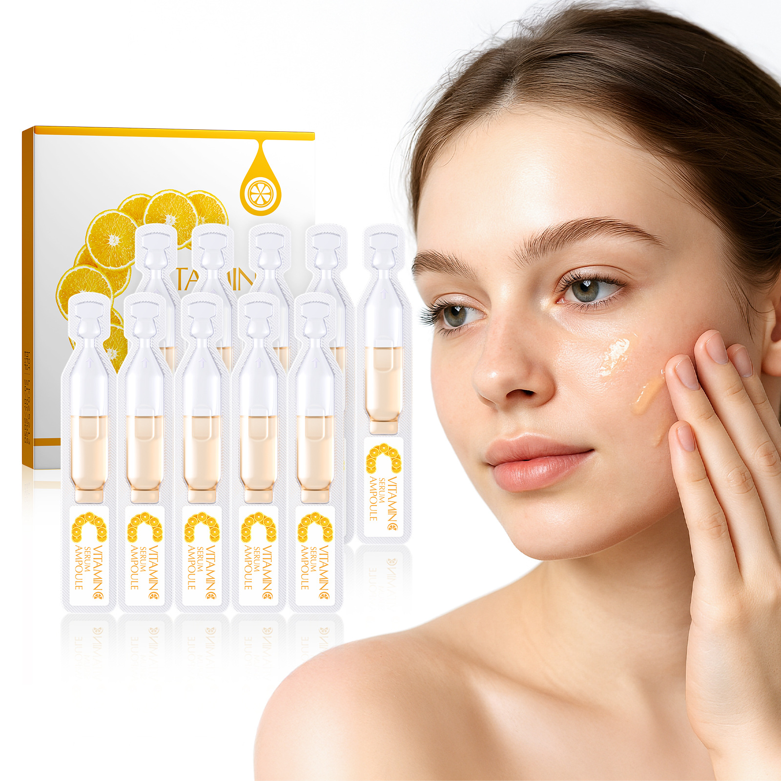 Cross-border new product Laicome Vitamin c Essence Ampoule 2ml*10 Facial Hydrating and Moisturizing Essence wholesale Vitamin c full figure