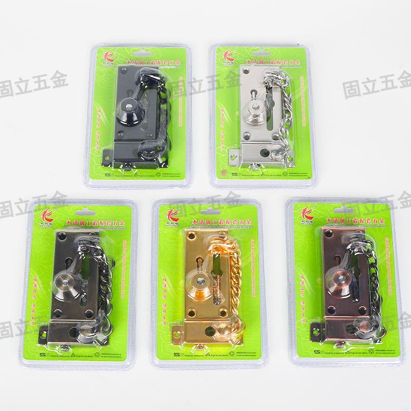 Cadena anti-robo cadena de puerta de acero inoxidable cerradura de seguridad engrosada hebilla interior de la puerta cerradura antibloqueo bloqueo de pin barra de cadena cerradura de puerta de madera hebilla de puerta de seguridad Application Scenario