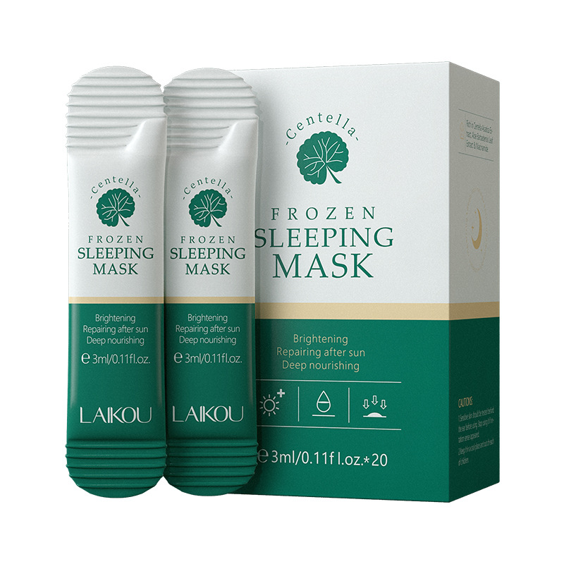 Cross-border LAIKOU Centella asiatica Mask 3ml×20 packs Moisturizing, Hydrating and Refreshing Sleeping Mask, Export mask Item Picture