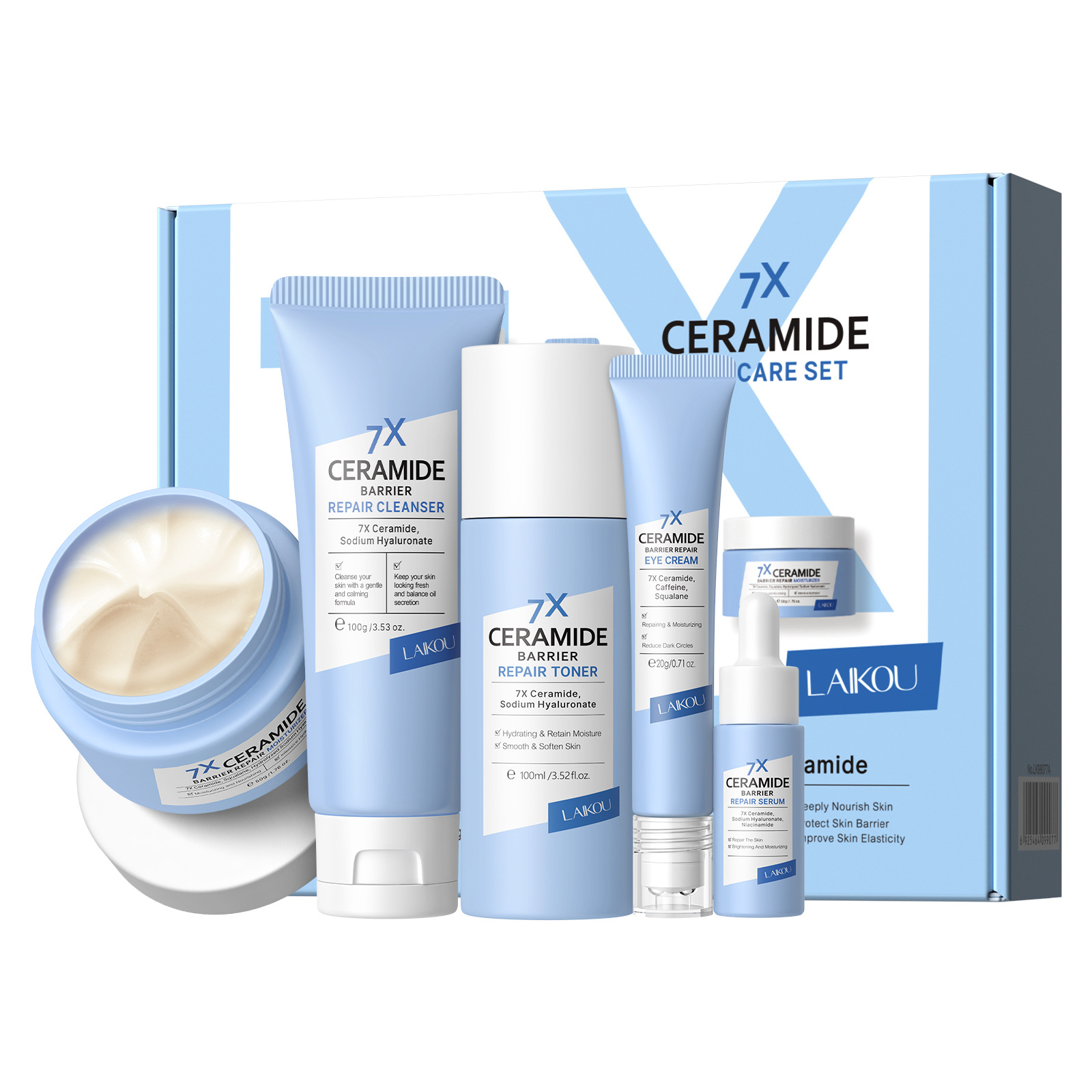 Cross-border Laiko Ceramide five-piece set gift box facial care set hydrating and moisturizing manufacturer supply Item Picture