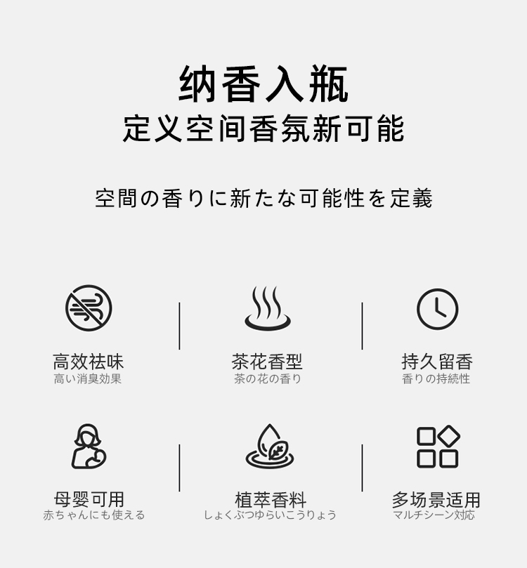 Kamijo香薰精油茶香室内香水家用汽车卧室持久厕所除臭香薰详情2