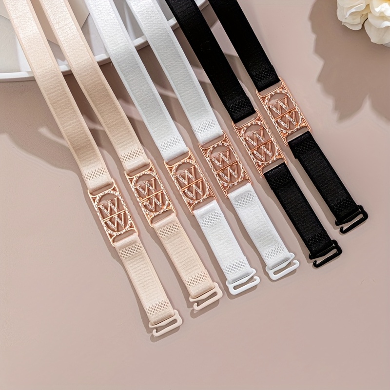 跨境新款水钻合金扣隐形肩带内衣带胸罩带子可外露美背时尚肩带