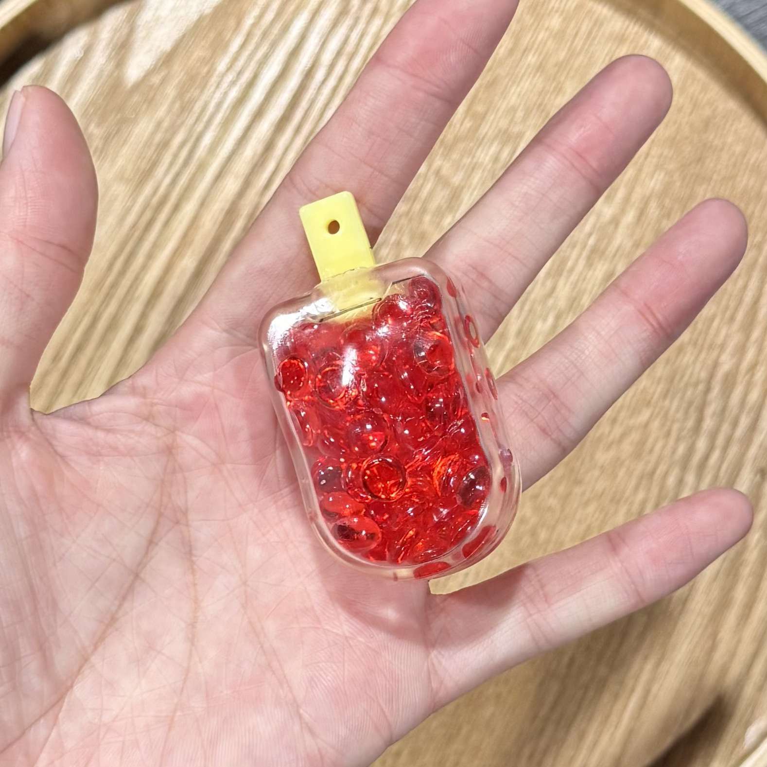 创意亚克力流沙瓶漂浮瓶钥匙扣挂件彩豆流沙摇摇乐外贸小礼品批发 详情图5