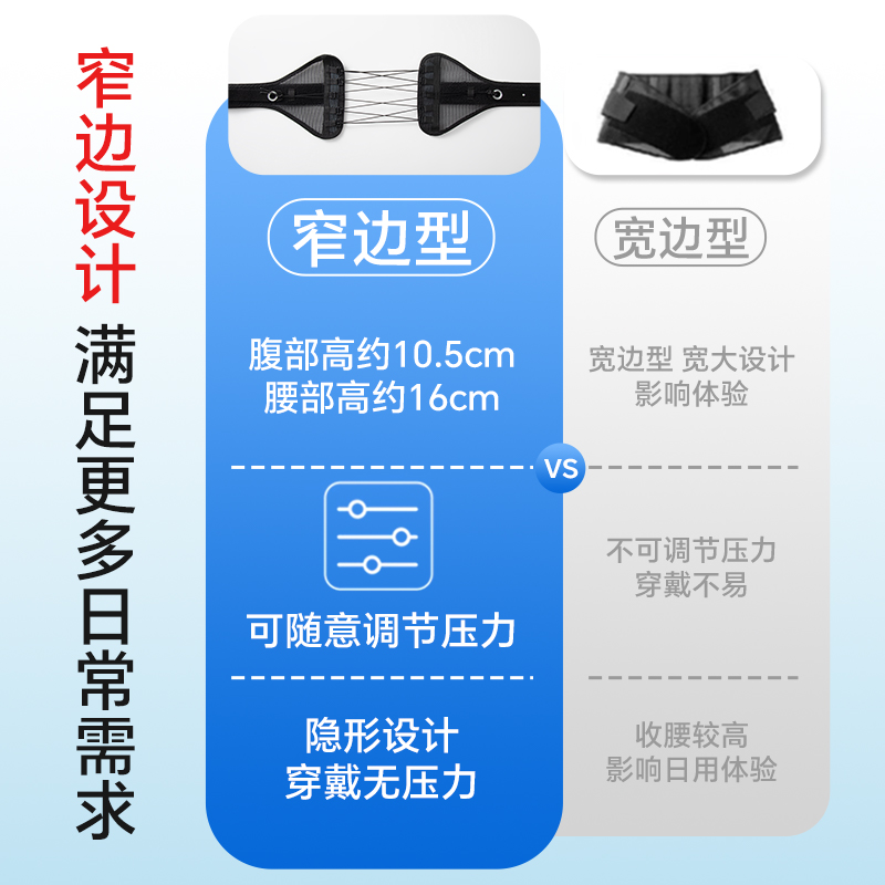 SASAYAMA's summer sports ultra-thin waist support belt is a perfect tool for basketball, running, waist tightening, training, fitness, waist support and prolonged sitting Specification image
