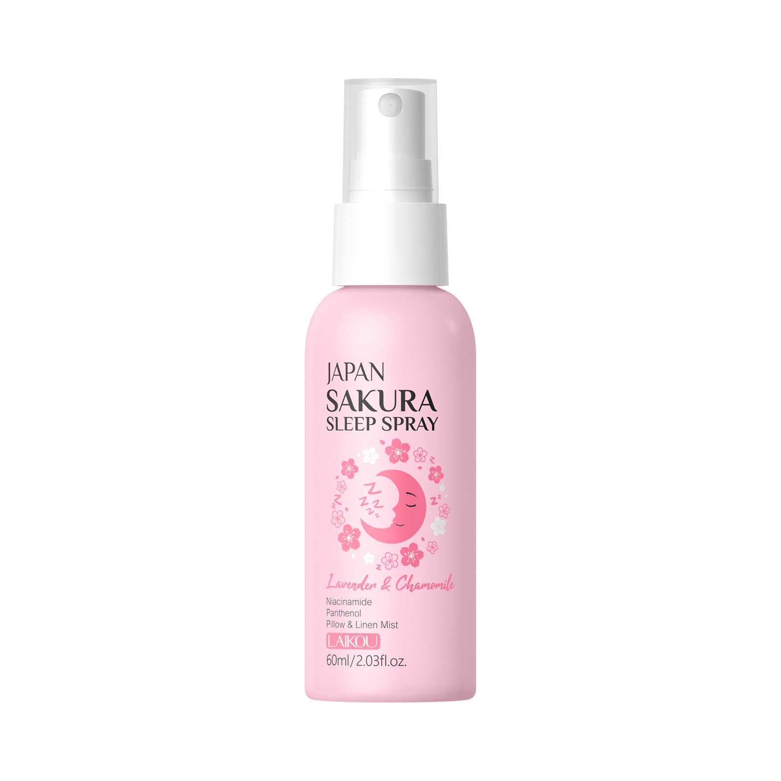 Cross-border LAIKOU Japanese Cherry Blossom Sleep Spray 60ml Leave-in Bedtime Moisturizing Spray for Export skin care products in stock Item Picture