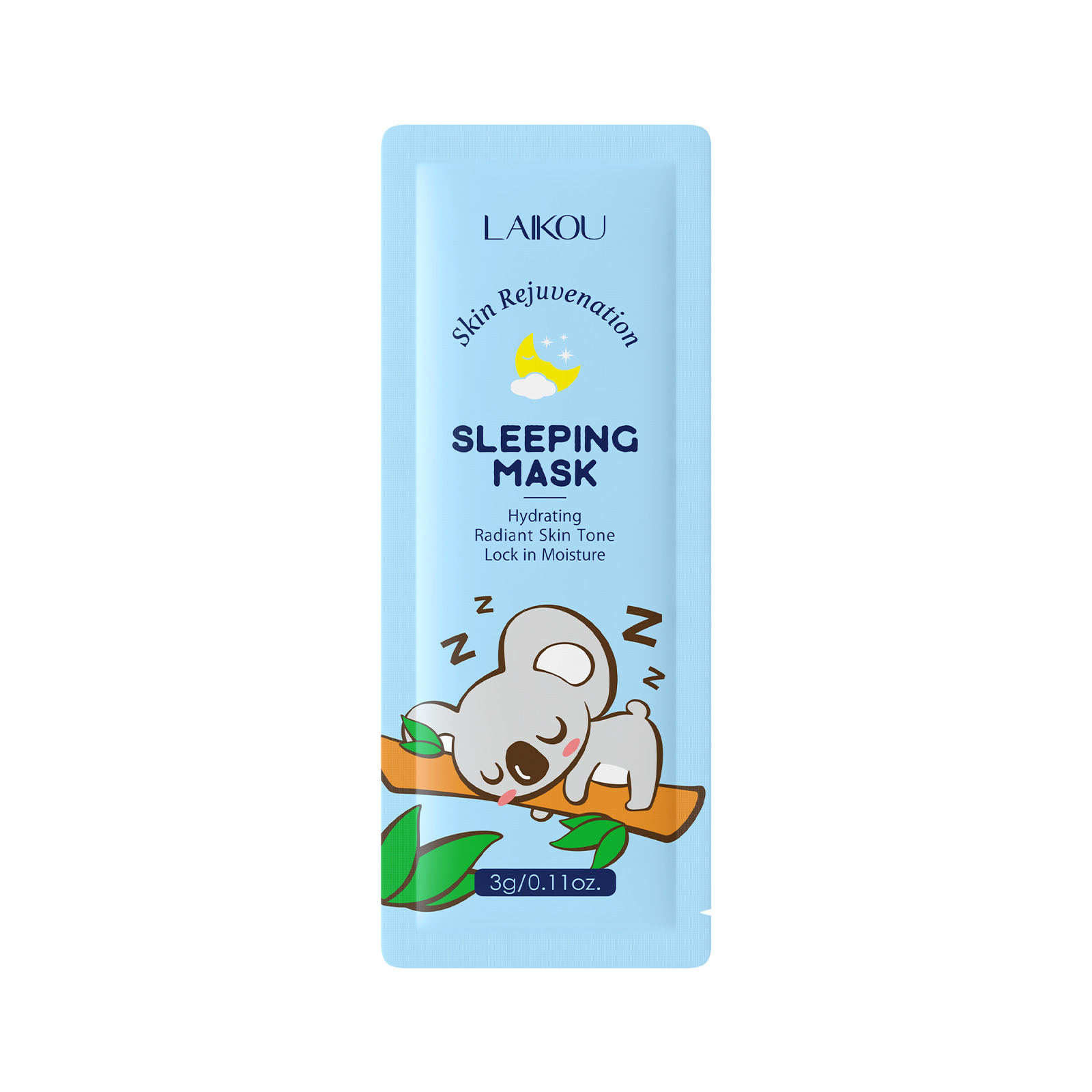 Cross-border LAIKOU Koala Care All-English Sleeping Mask, Single 3g Moisturizing Mask for export Item Picture