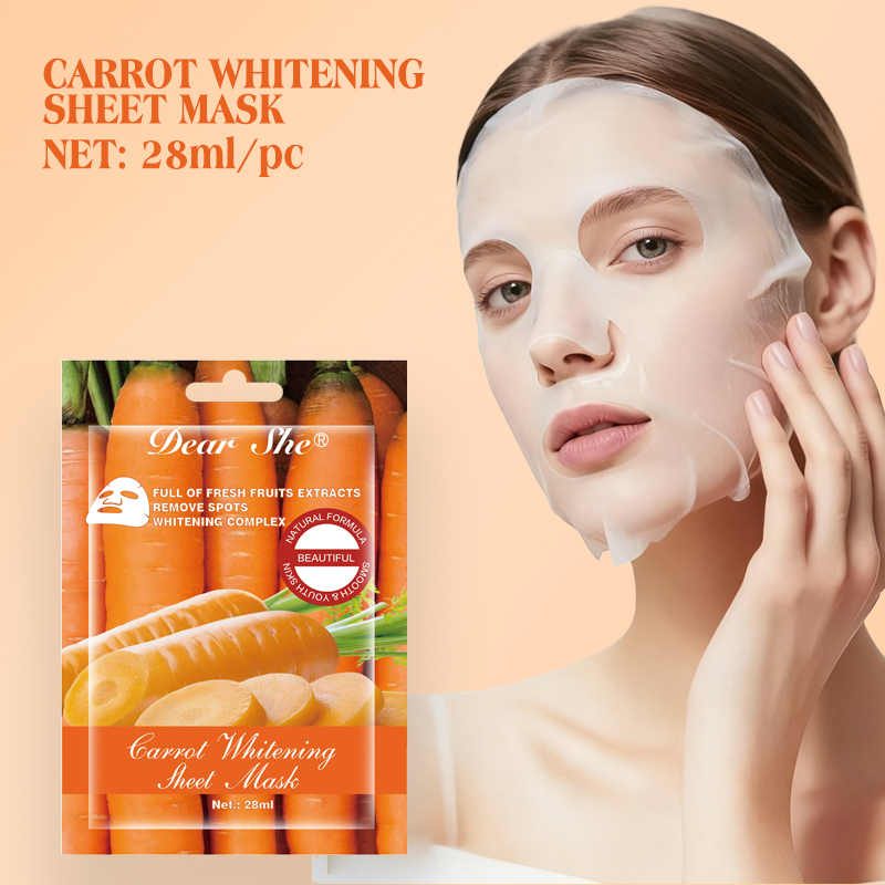 Cross-border Dear she Carrot Mask 28g Hydrating, Moisturizing and Nourishing Skin Sheet set Wholesale from foreign trade manufacturer