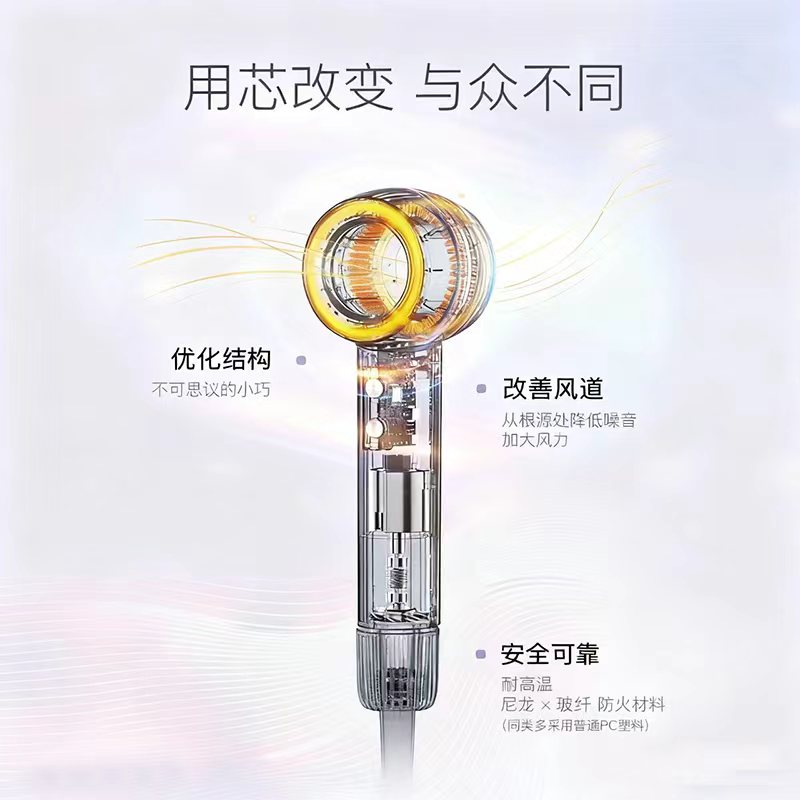 High-Speed Hair Dryer For Cross-Border Trade, 110,000 Rpm Negative Ion 1800W Hair Dryer, Us, European And Japanese Standard Bladeless Hair Dryer details Picture