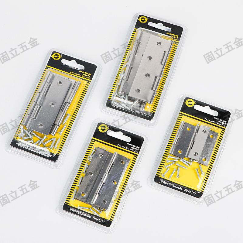 Small cabinet door stainless steel bearing hinges 1-inch, 2-inch, 3-inch, 4-inch silent hinges, door and window folding hinges, box
