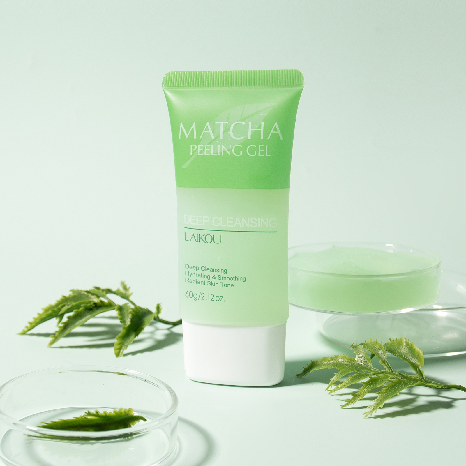 Laikou Matcha Exfoliating Gel 60g Body Scrub skin care product English packaging Foreign trade skin care product full figure