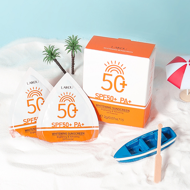 LAIKOU sunscreen 2g*15 Pieces Box Set Moisturizing Hydrating Summer Isolation Cream Cross-border Supply Specification drawing