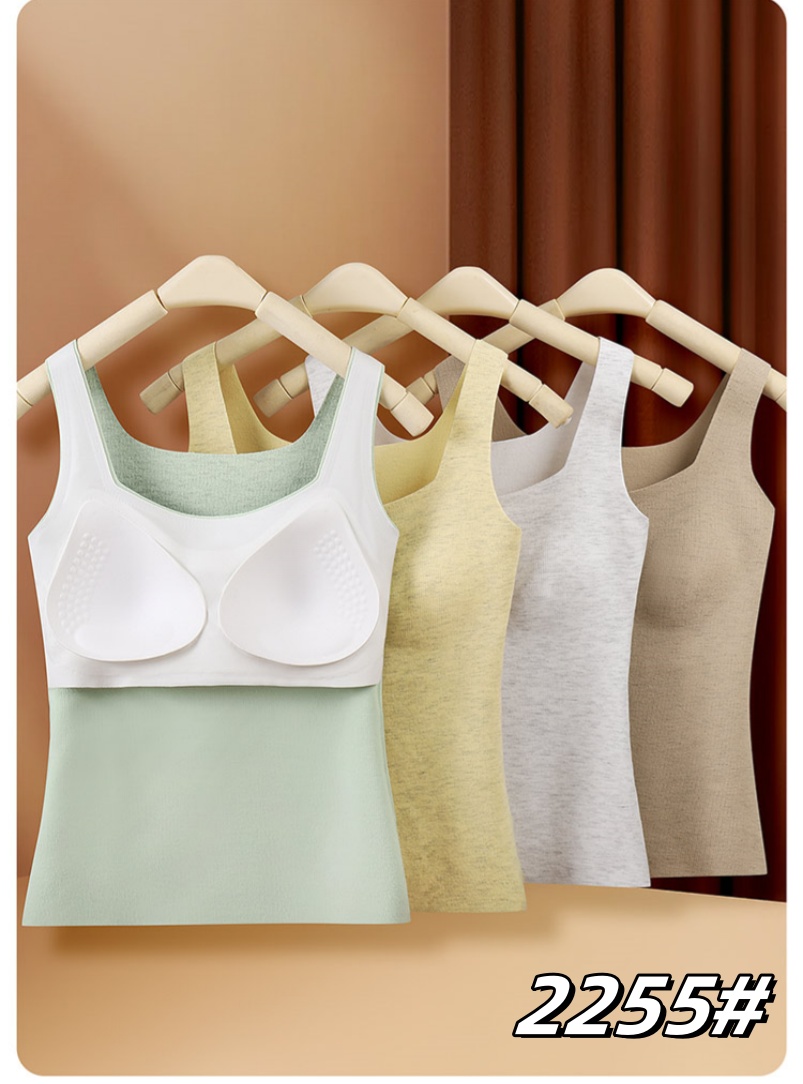 Women's thermal vest, seamless base layer top, double-sided fleece square neck with fleece thermal halter, autumn and winter fixed cup vest Application Scenario