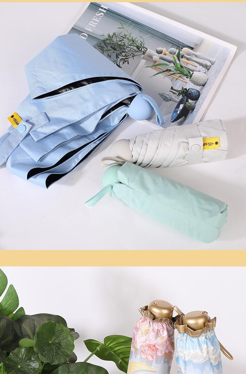 sasayama capsule sun umbrella, foldable, waterproof UV50+ portable, dual-purpose, with versatile designs pic 10