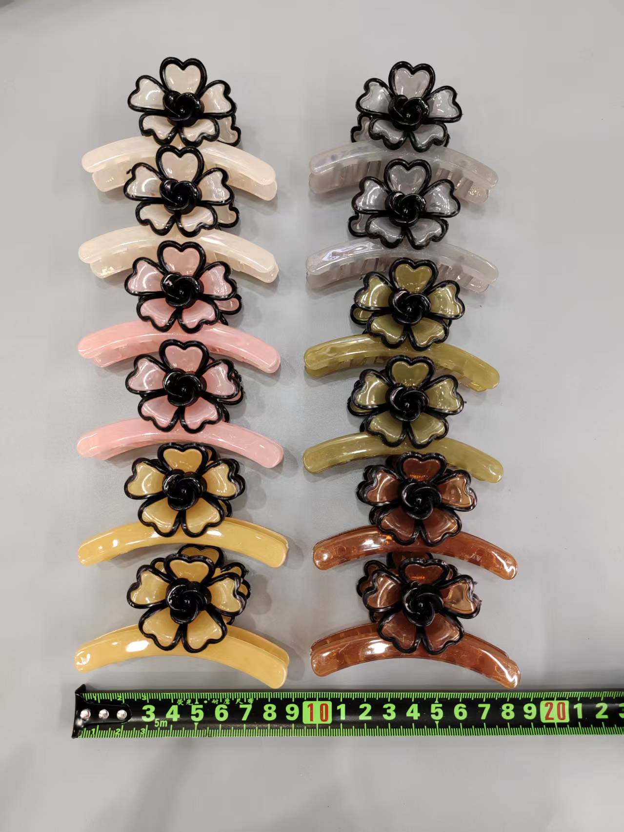 Double-layer transparent jelly flower hairpin Specification image