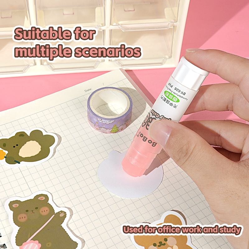 The P-526 PVP Solid adhesive 9g is a student-specific eco-friendly solid adhesive that bonds quickly, is odorless and free of formaldehyde Item Picture
