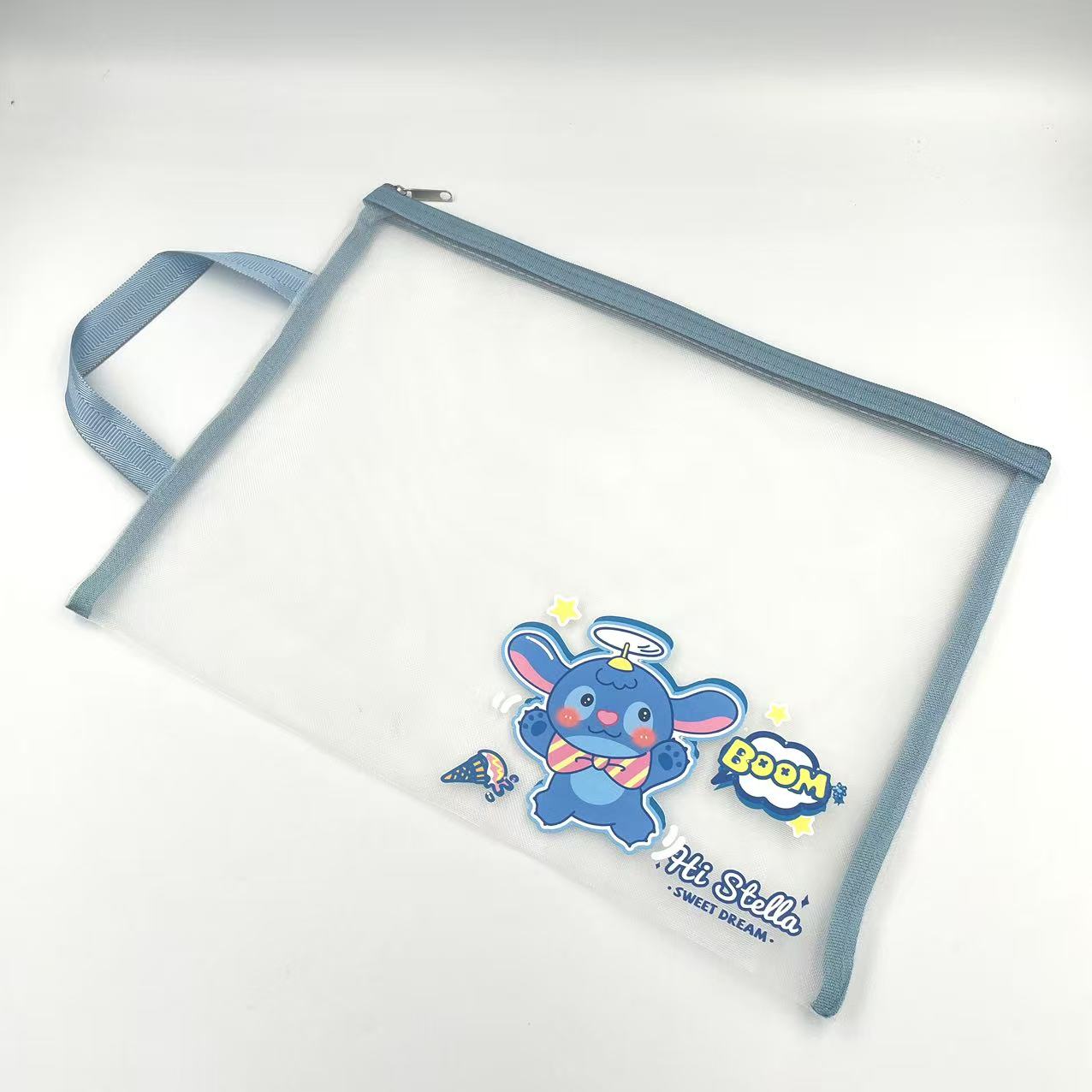 A4 zipper bags, office materials bags, net bags, file bags, factory direct sales, student test paper bags, ticket bags Application Scenario