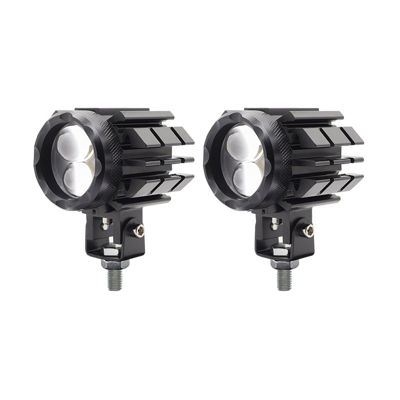 New motorcycle spotlights, Feixing yellow and white dual-lens, electric vehicle led headlights, car external paving spotlights Item Picture