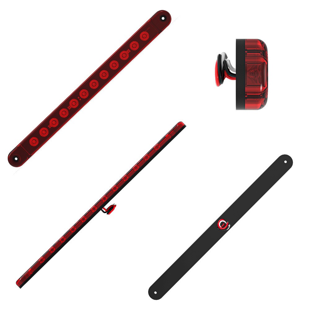 Truck brake lights, 12LED high-mounted brake taillights, truck trailer side lights, taillights, LED long strip lights Application Scenario