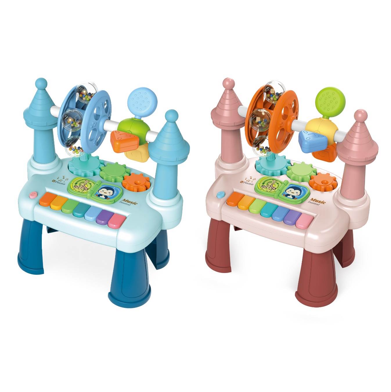 TK12477城堡多功能电子琴卡通电子琴婴儿玩具益智早教音乐琴婴儿琴详情1