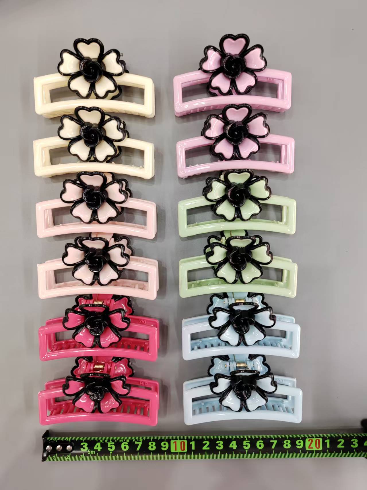 Double-layer transparent jelly flower hairpin detail image 5