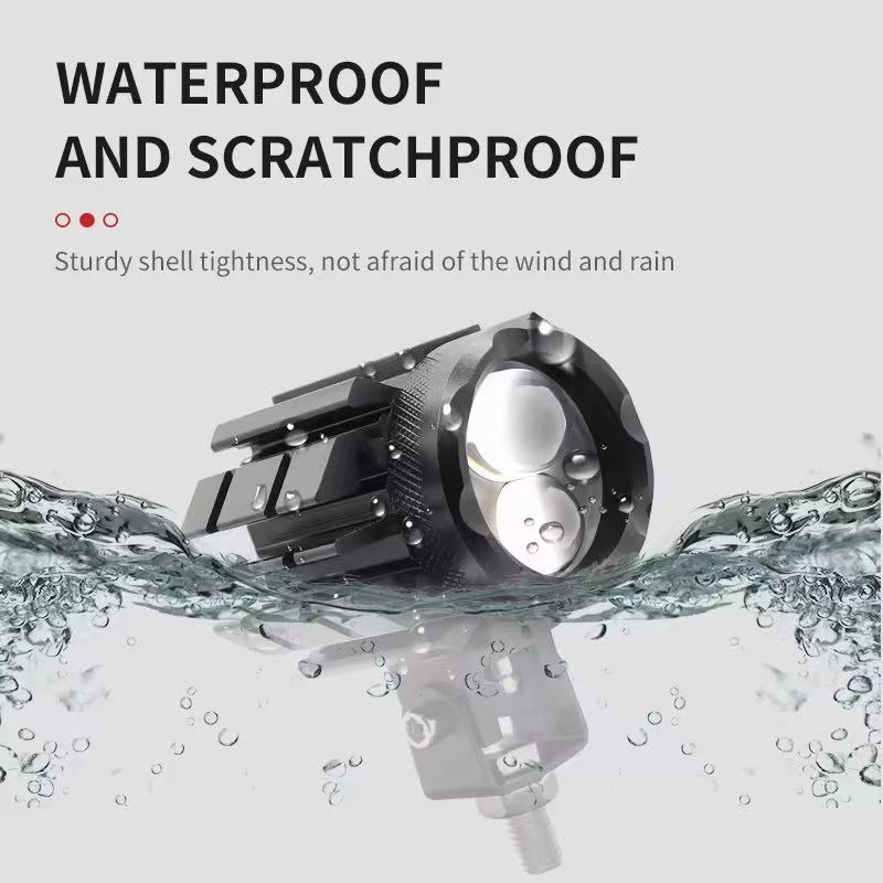 New motorcycle spotlights, Feixing yellow and white dual-lens, electric vehicle led headlights, car external paving spotlights Application Scenario