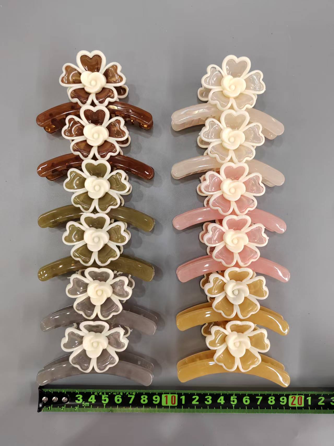 Double-layer transparent jelly flower hairpin detail image 2