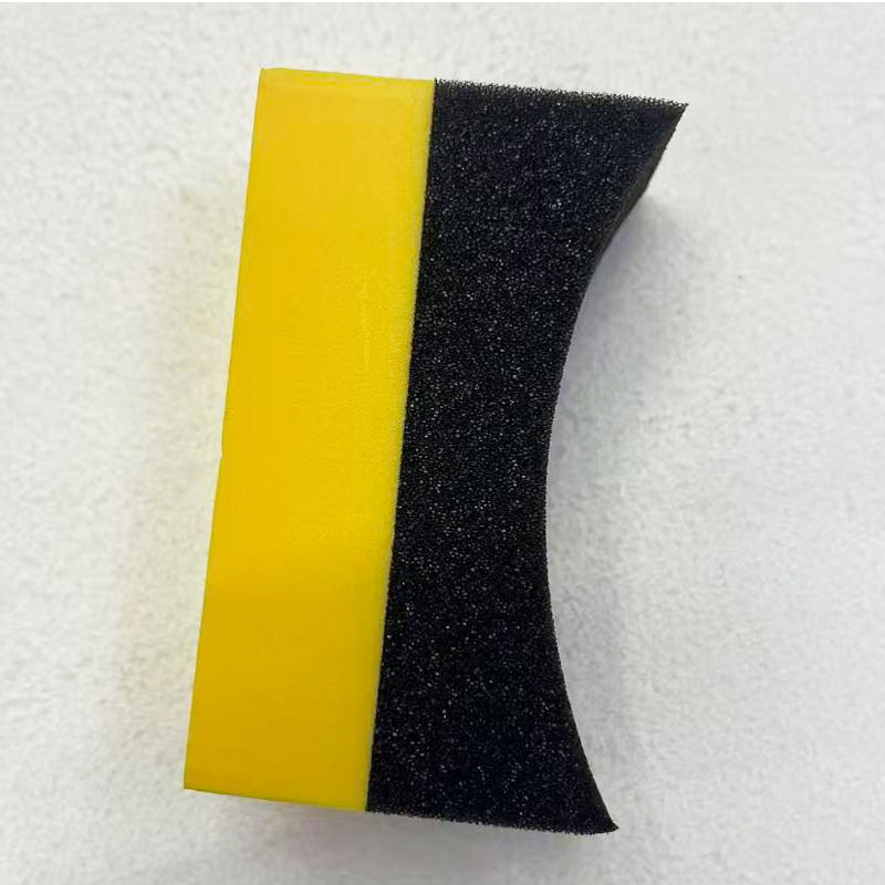 The 2025 new best-selling car multi-functional beauty and cleaning sponge, arc-shaped tire polishing and waxing sponge block, corner and crevice sponge, water-absorbing multi-functional cleaning Specification image