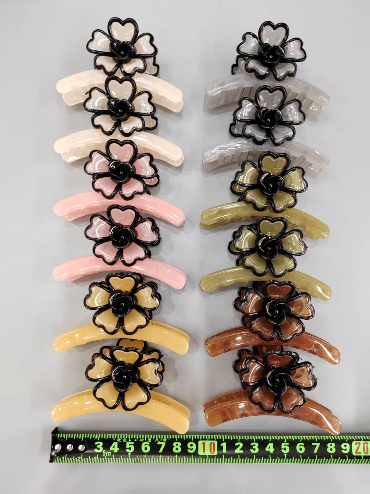 Double-layer transparent jelly flower hairpin detail image 4