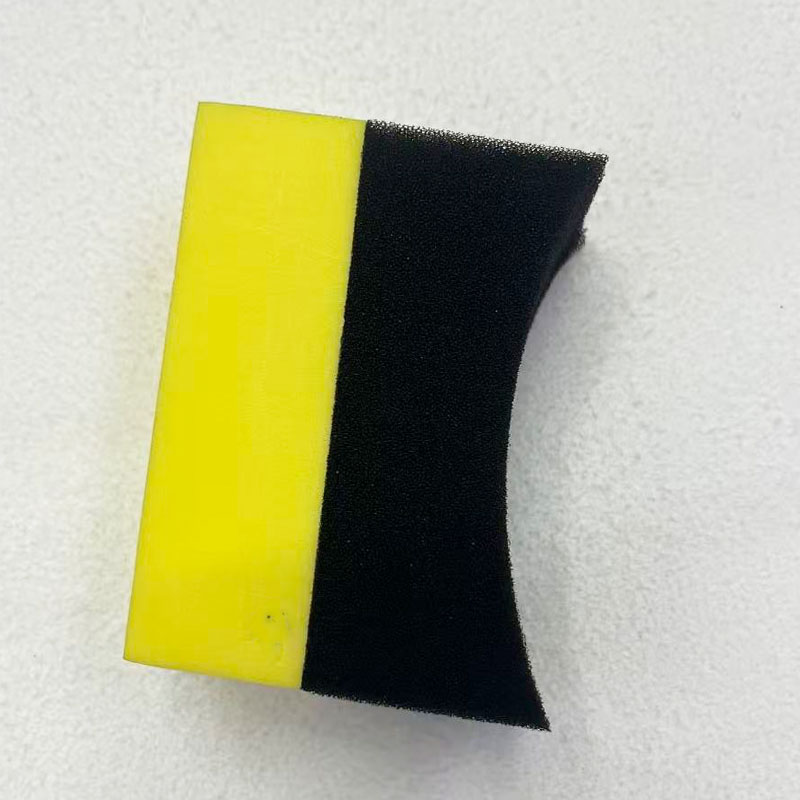 The 2025 new best-selling car multi-functional beauty and cleaning sponge, arc-shaped tire polishing and waxing sponge block, corner and crevice sponge, water-absorbing multi-functional cleaning details Picture