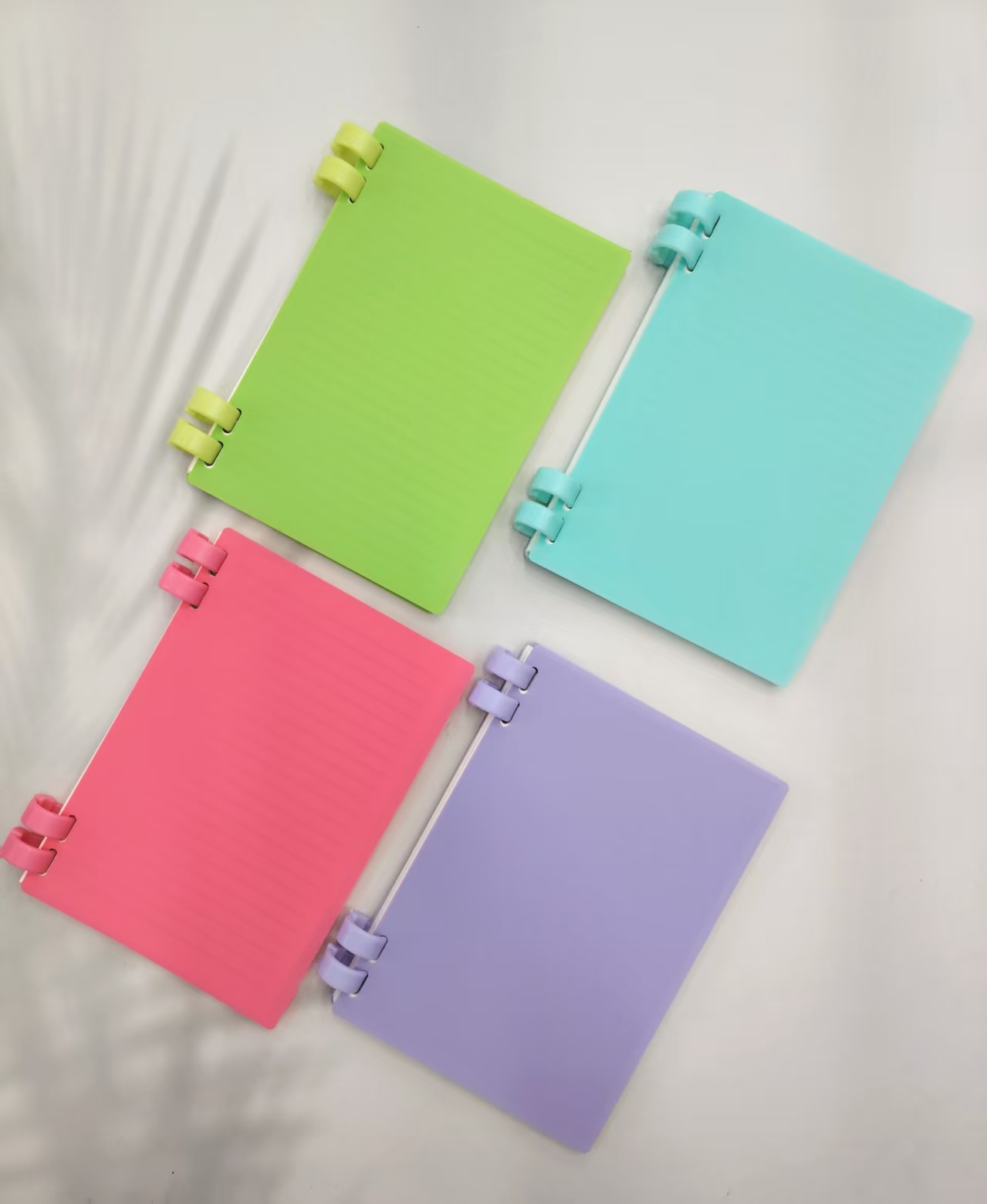 点滴文具新款PP本A5现货四色混内芯横条不易渗透笔墨支持来图定制