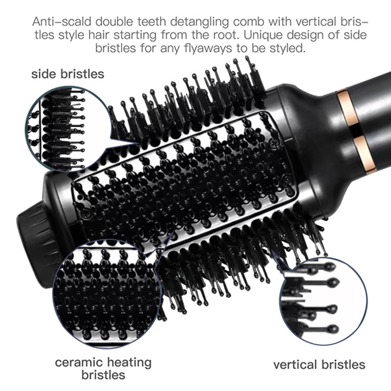 Komex Cross-Border 4-In-1 Curling Iron Hair Dryer, 1600W Multi-Functional Straight And Curling Dual-Purpose Hot Air Comb, Automatic Curling Iron Application Scenario