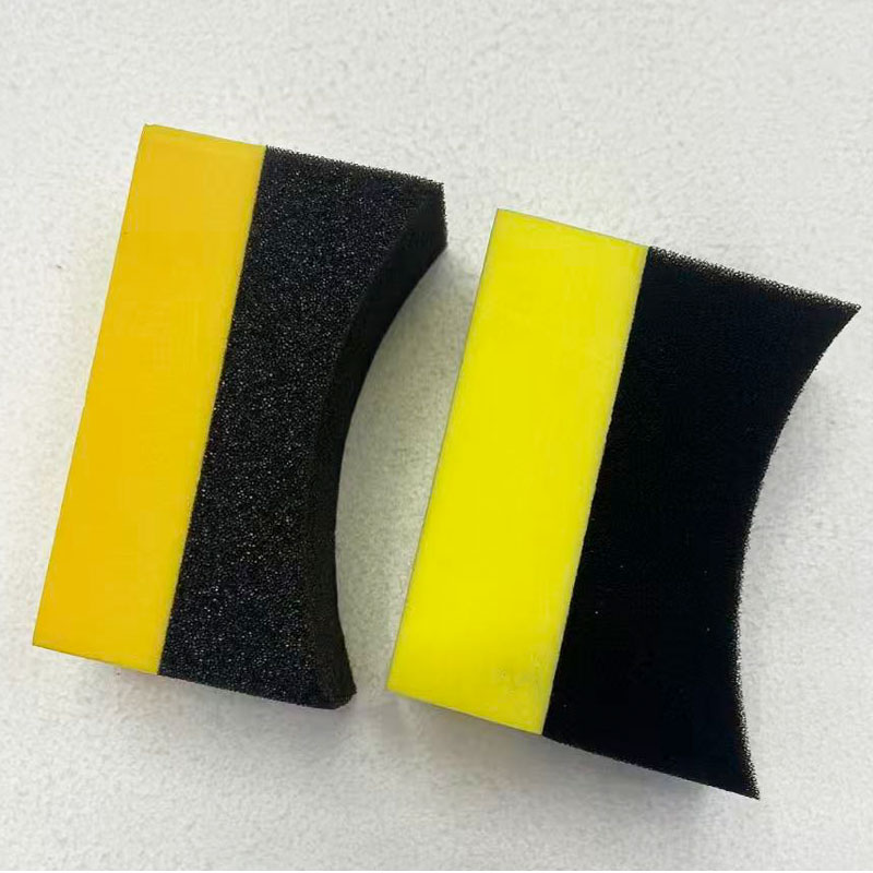 The 2025 new best-selling car multi-functional beauty and cleaning sponge, arc-shaped tire polishing and waxing sponge block, corner and crevice sponge, water-absorbing multi-functional cleaning Item Picture