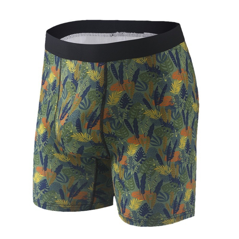 男士内裤男长款加大印花四角大码透气平角裤51645