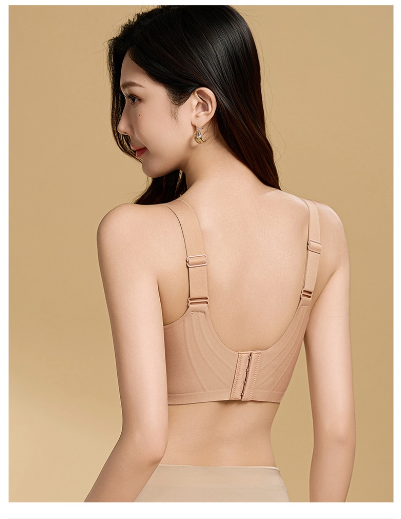 The new seamless jelly strip underwear is comfortable, breathable, light and thin, with invisible button-down buttons and no steel ring. It is a rabbit-ear cup beauty back vest pic 12