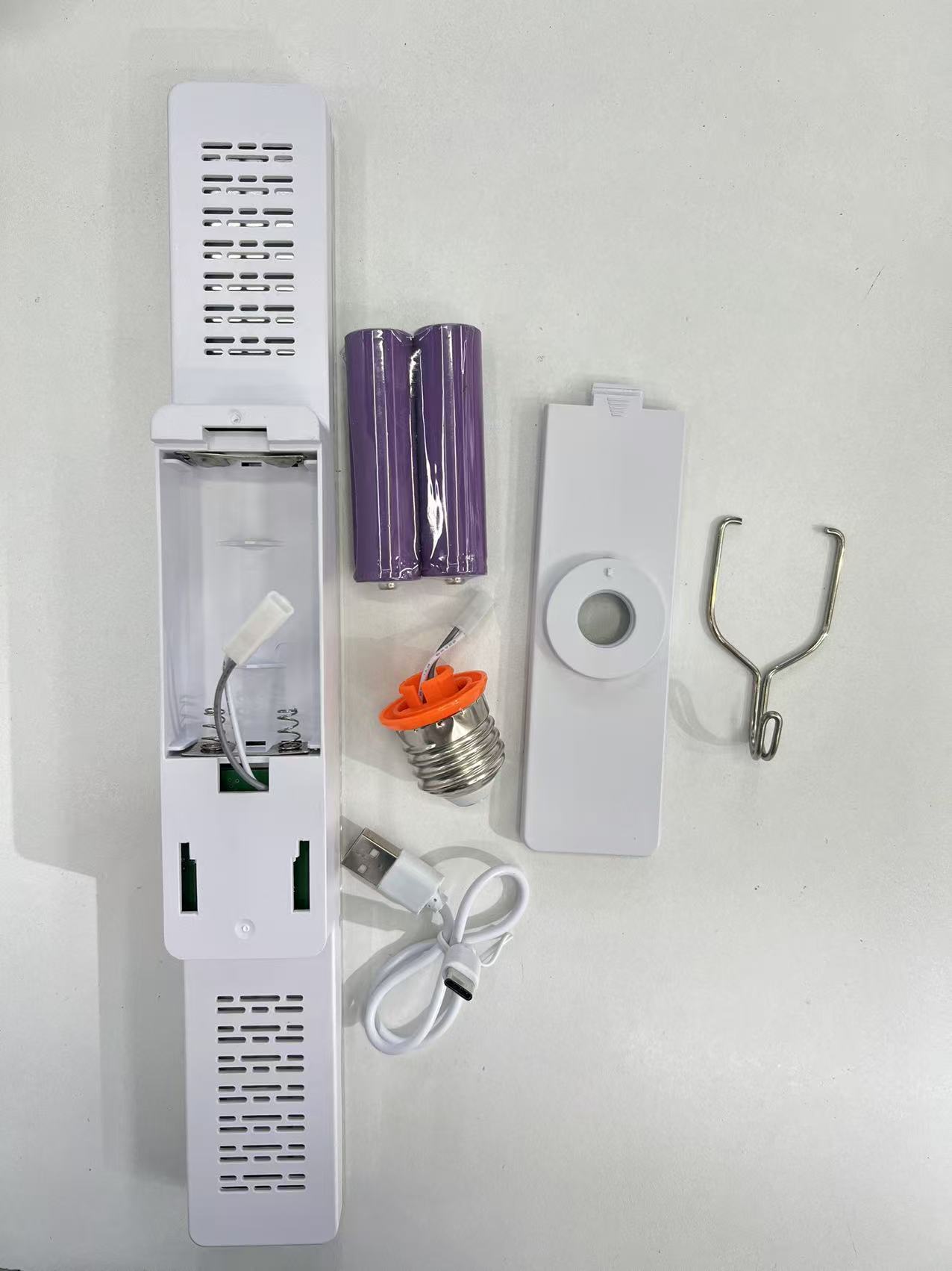 led高品质长条水晶灯螺口超亮节能灯家用宿舍照明补光灯桌面外置电池应急灯