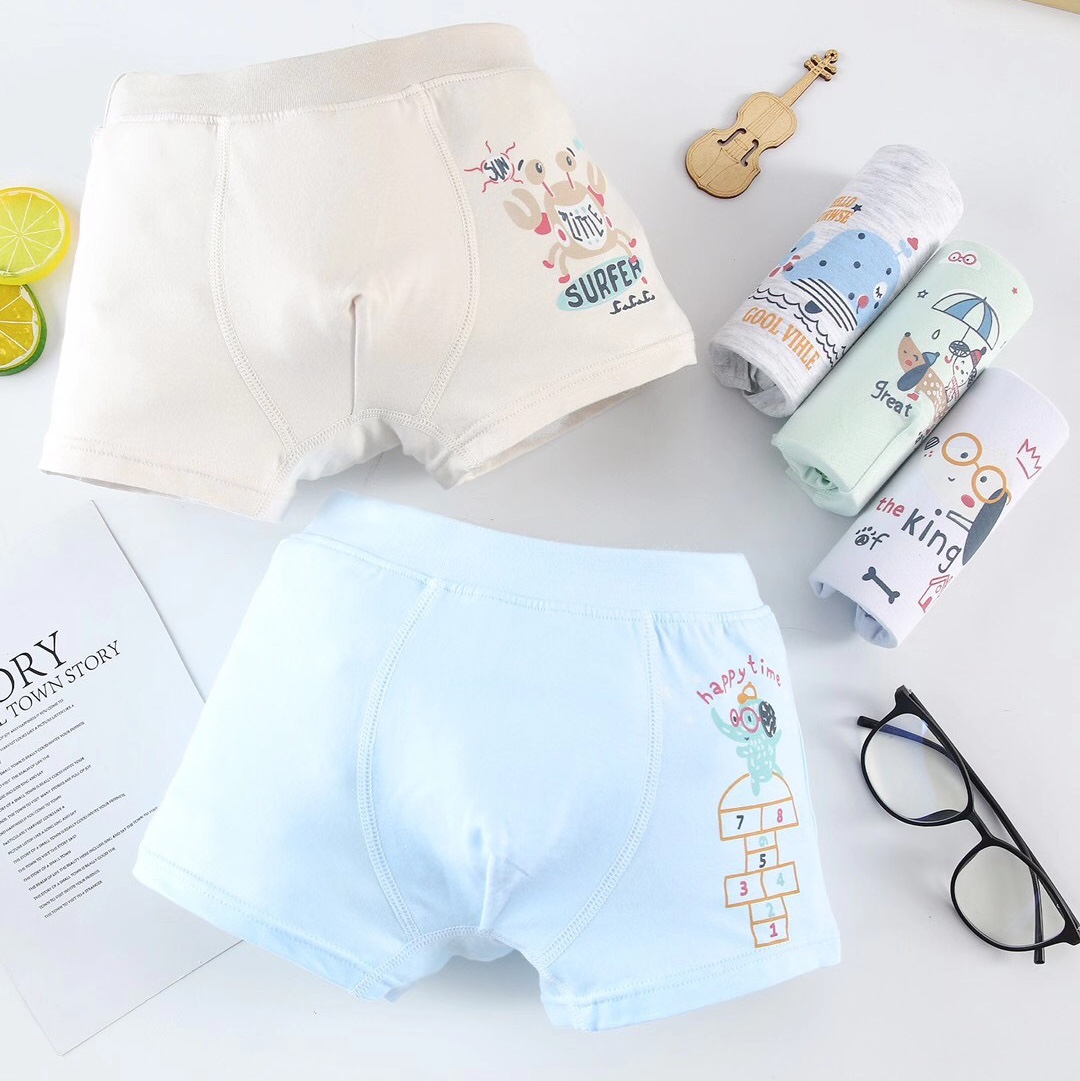 儿童内裤RC棉面料可爱花形柔软舒适透气男童平角帝乐嘉8893#645