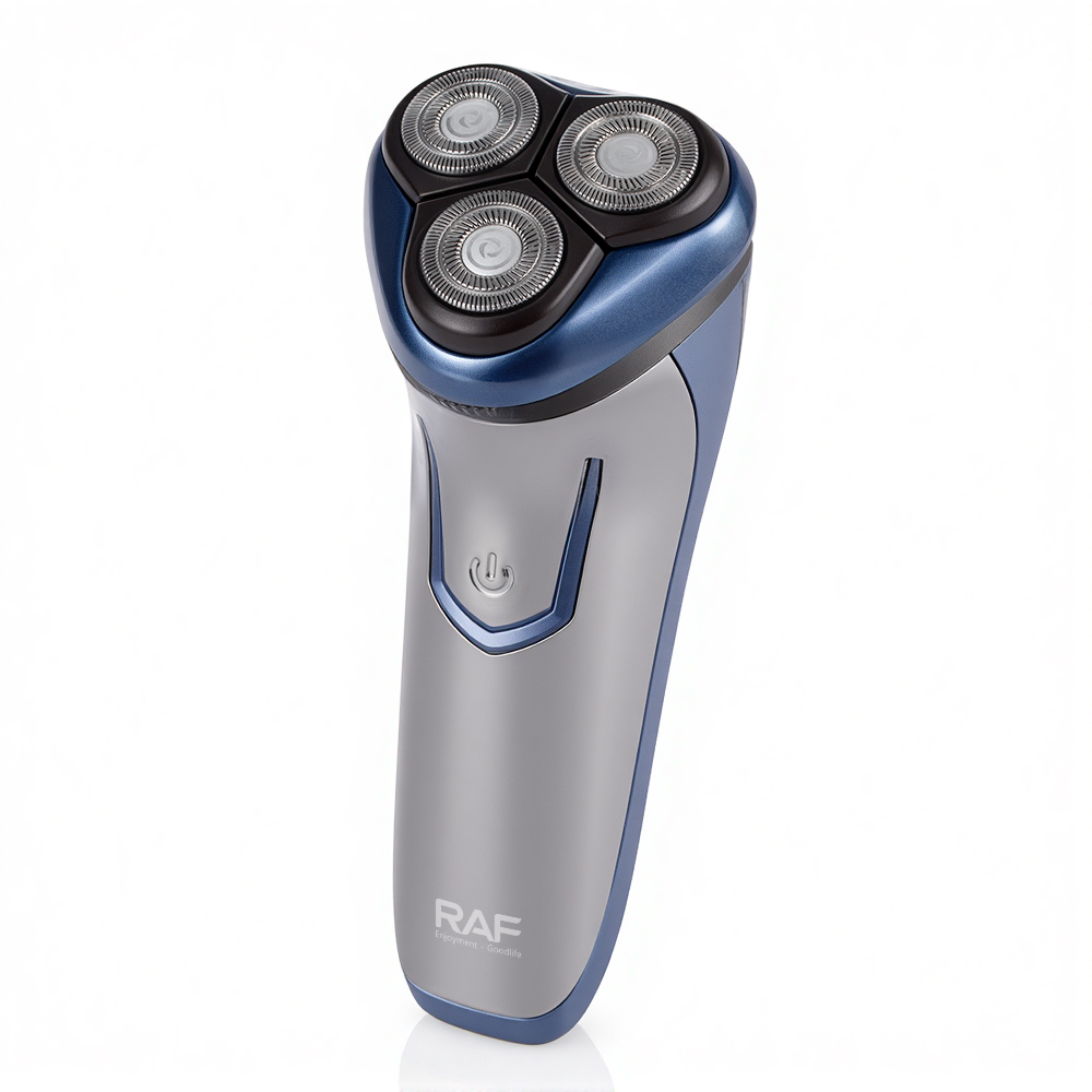 RAF's new cross-border men's electric shaver features a rechargeable USB full-body washable razor and a rotating three-blade design Specification image