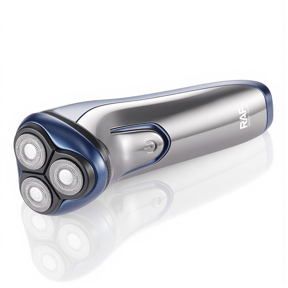 RAF's new cross-border men's electric shaver features a rechargeable USB full-body washable razor and a rotating three-blade design Application Scenario
