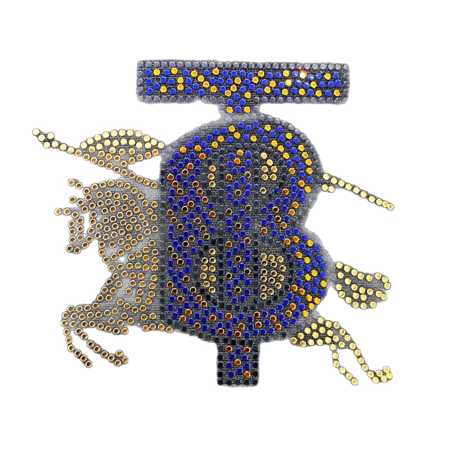 厂家批发 镭射烫画 珠片小标DIY胸标烫标烫钻烫图 烫印服饰工艺