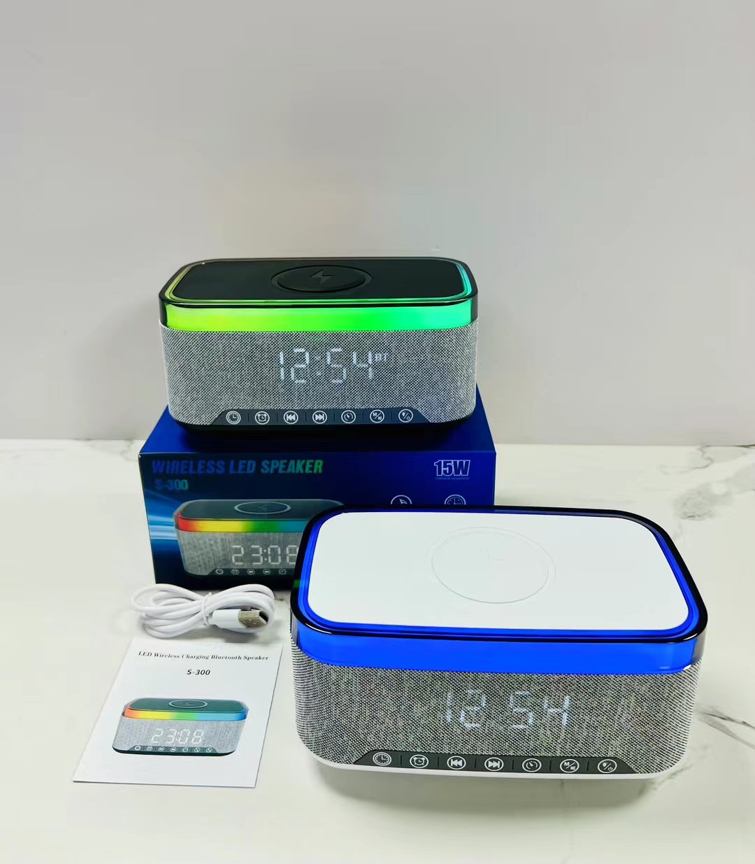 جهاز جديد للصوت البلوتوث لاسلكي للصوت البلوتوث FM ساعة الضجيج البيضاء Item Picture