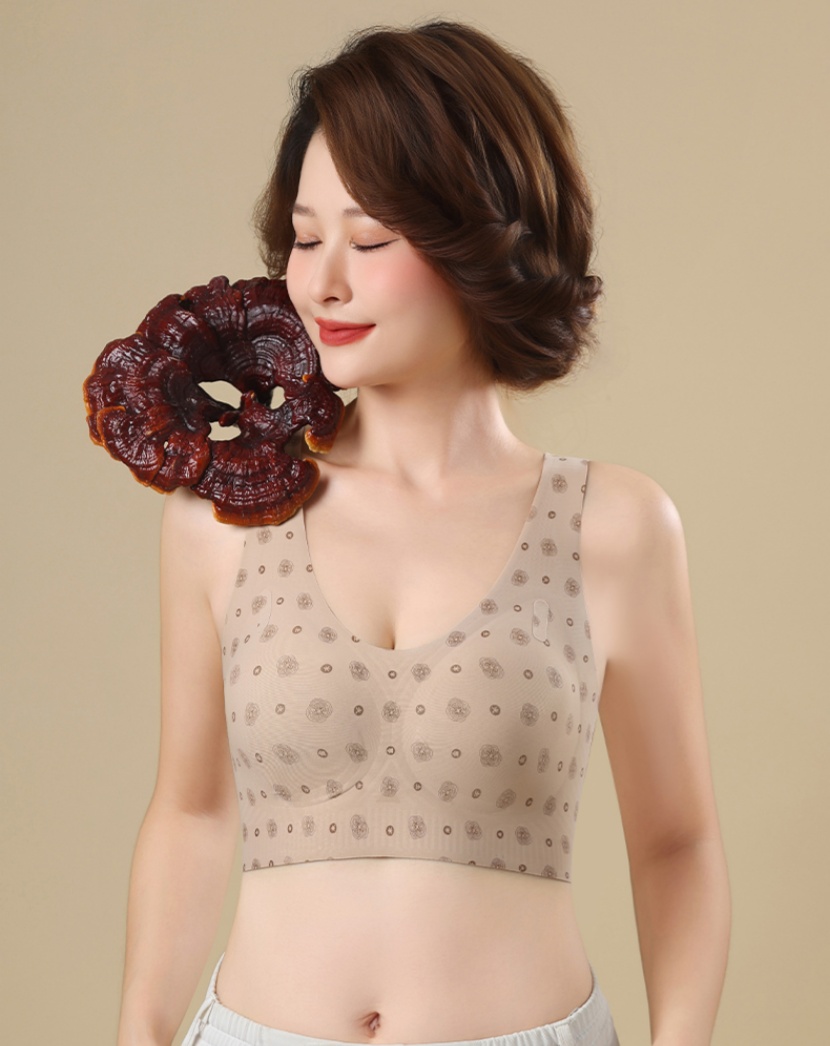 Seamless vest-style bra, jelly soft support invisible underwear, large size semi-fixed cup beautiful back underwear without steel rings Item Picture