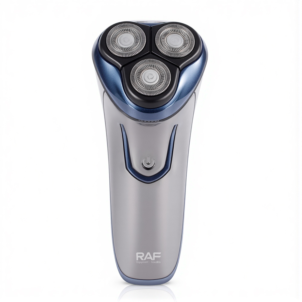 RAF's new cross-border men's electric shaver features a rechargeable USB full-body washable razor and a rotating three-blade design details Picture